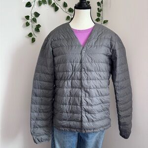 Uniqlo Dark Gray Men's Lightweight Puffer Jacket Water Repellent Size M